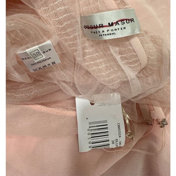 OZGUR MASUR One-Shoulder & Cape-Back Gown Size 38(US 6) $1895 - Picture 3 of 10